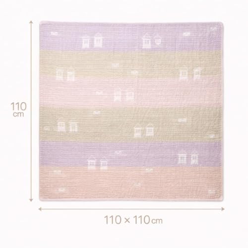 Image of 100% Cotton 6-Layer Muslin Baby Blanket | Super Soft, Breathable & All Seasons Multipurpose Blanket for Babies (House Kitty)