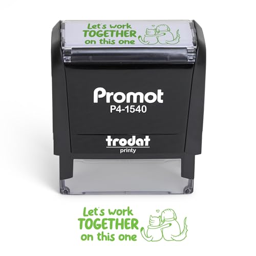 Promot - Teacher Self-Inking Rubber Stamp (Let's Work Together on This One)