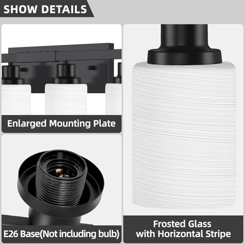 Image of 10 Light Bathroom Vanity Lights Over Mirror 65.4 inch Black