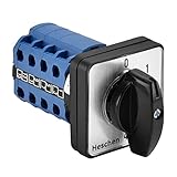 Peso neto: 143 g Heschen Interruptor selector de levas giratorio universal LW28-20/0-4.4 660V 20A 5 posiciones 4 Fase 16 Terminales CE