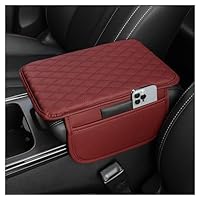 carleef Copertura per bracciolo sottile per auto, in pelle e memory