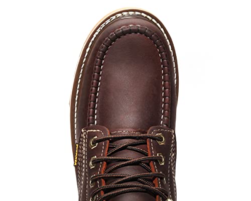 Image of Bonanza Boots Frontier Dual 6 inch Work Boots for Men - Premium Leather Moc Toe, Steel Toe with Light-weight Dual Density Comfort Wedge Outsole; ASTM Rated