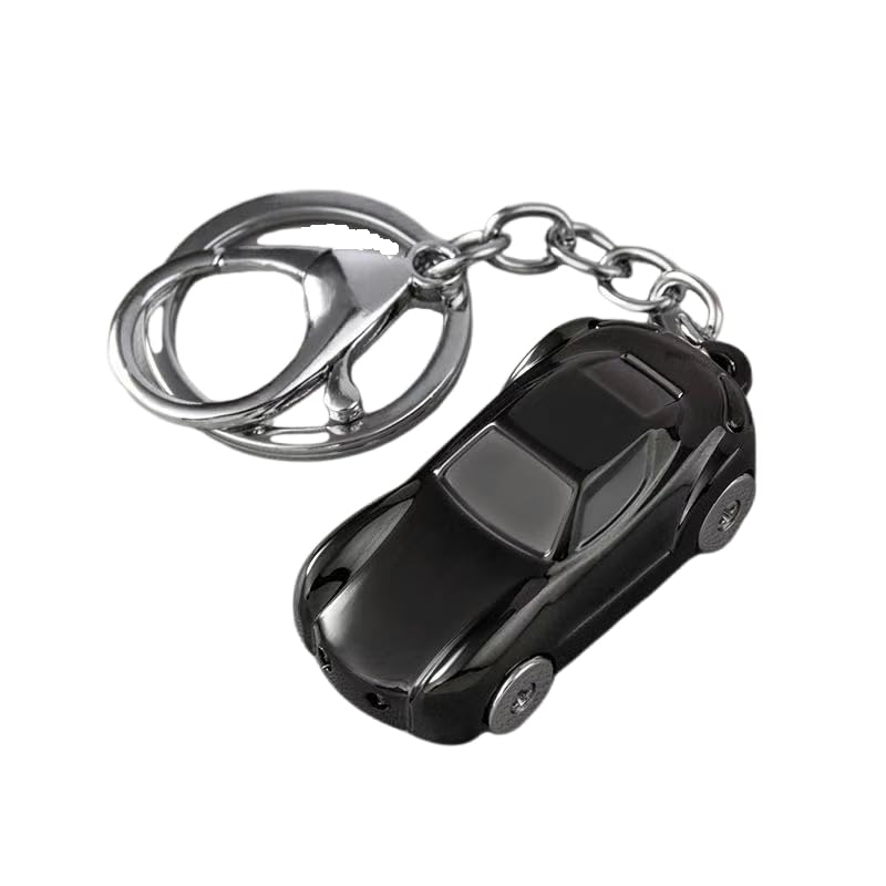 Porte-clés Voiture pour Chevrolet Camaro (Bj. ab 2016), Porte-Clés Voiture avec Logo Cadeau Homme Accessoire Voiture de Sport,Black