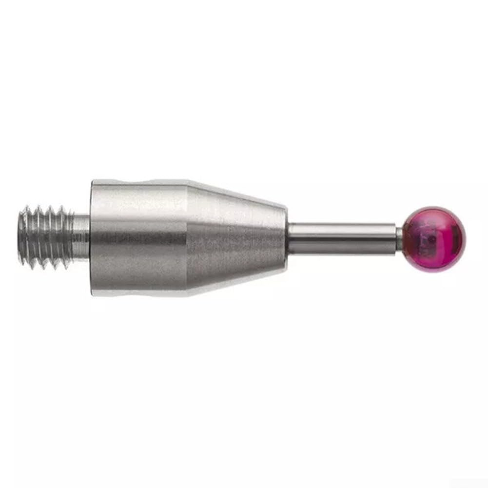 CMM Touch Probe with Threaded Shank and Carbide Stem, 1pc Red Ball Tip for Measurement, Compatible with A-5003-4792/A-5003-2932/A-5003-(A-5003-4794)