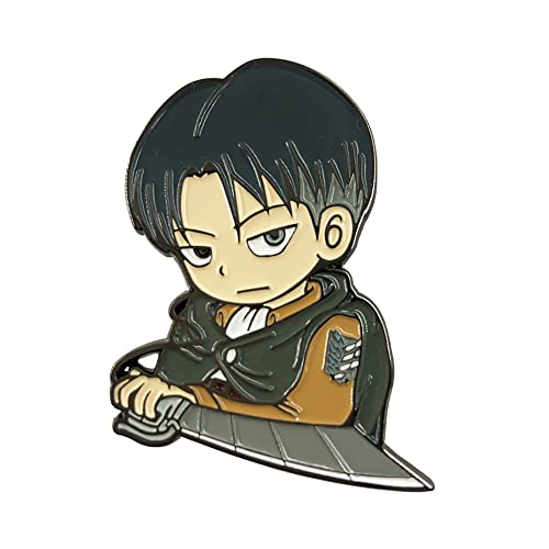 KDDFN Attack On Titan Sammlung Abzeichen, Levi·Ackerman Anime Character Pin Badges Cosplay Abzeichen Anime Fans 5 * 4 cm Cover