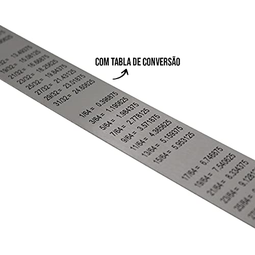 Régua em Aço Inoxidável de 100cm-BRASFORT-8664