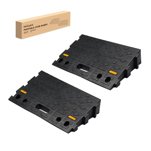 Rampas portátiles de plástico Nilight para bordillo, 2 unidades