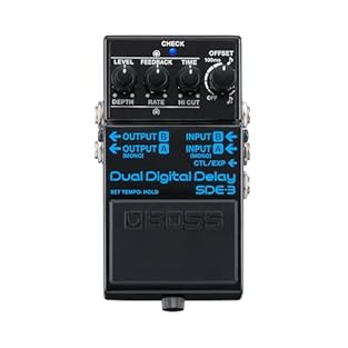 The iconic character of the Roland SDE-3000 rackmount delay in a BOSS compact pedal Beautiful vintage digital delay tones with expanded creative range Distinctive modulation with independent Rate and Depth knobs Hi Cut control for shaping the high-fr...