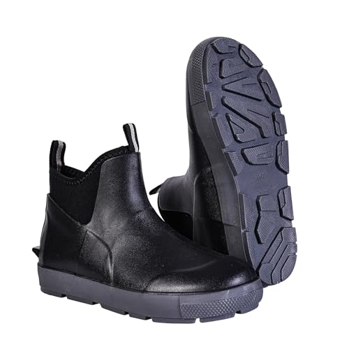 Rain Boots for Men Waterproof Men's Deck Boots Fishing Booties Anti-Slip Rubber Boots Ankle Comfort Lightweight Gardening Shoes for Yard Farm Outdoor Work Boating
