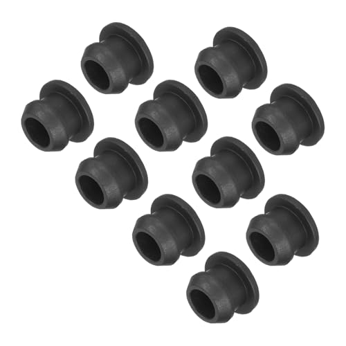 Image of MECCANIXITY Silicone Snap in Locking Hole Plugs,Rubber Panel Seal Cover Flush Type Panel Round for Kitchen Rubber Bulkheads Waterproof Sealing Plugs 8.5mm /0.33 Inch Diameter Black,Pack of 50