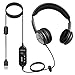 ECS WordSlinger USB Transcription Headset, 7-Foot Cord, Over-Head Design, Superior Audio Clarity, External Sound Card, Perfect for Medical & Legal Dictation, Comfortable Padded Headband & Ear Cups