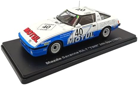 OPO 10 - 1/24 Miniature car Compatible with Mazda Savanna RX-7 "TWR 24h Spa (1981) - Diecast Model car VQJ184