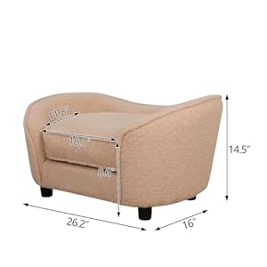   Velvet-Pet-Sofa-Bed-Cat-Sofa-Couch-Comfy-Dog-Sofa-Chair-for-Small-Dogs-Pet-Couch-Chair-with-Removeable-Washable-Cushion-for-Puppy-Catsbrown