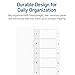 Avery Dividers for 3 Ring Binders, 5 Tabs per Set, Customizable Table of Contents, Classic White Tabs, Great for Organizing Reports, Projects, and More (11130)
