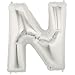 40 Inch Megaloon Silver Letter N Balloons - Wholesale