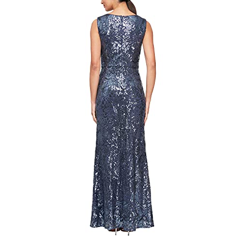 Image of Alex Evenings Women's Long Sleeveless Mother of the Bride Dress with Shawl (Petite and Regular Sizes)