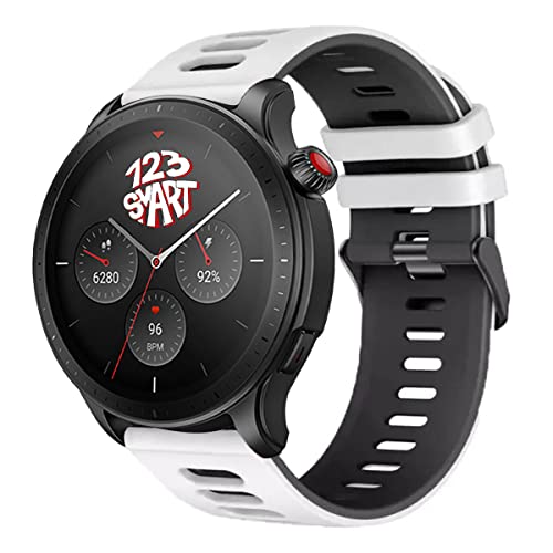Pulseira de Silicone 22mm Esportiva e Camuflada Marca 123Smart Compativel com GTR4 GTR 4 A2166 / GTR
