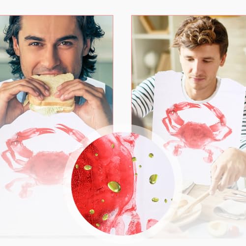 iplusmile 100 Stück Einweg-Schürze -Lätzchen im Restaurant Lustige Garnelen-Lätzchen Grillschürze Einweg-, 60X40CM