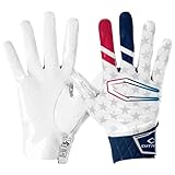 CUTTERS Limited Edition Football Gloves - Rev Pro 5.0 - Ultra Grip No Slip Wide Receiver (1 Pair) (Stars & Stripes, XXX-Large)