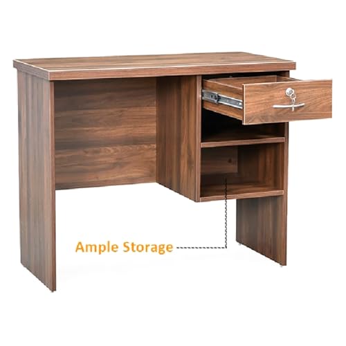 Image of Royaloak Lucy Computer Table for Home Office | Durable Engineered Wood with Melamine Finish | Thick Table Top & Spacious Legroom | Modern Design with Convenient Drawer Storage