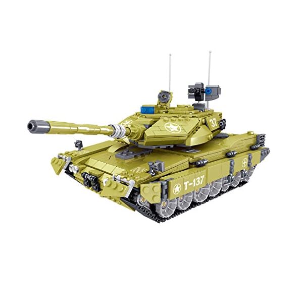 VPPI Technik Panzer Bausteine, Kampfpanzer Leopard 2a7 Modellbausatz Panzer, Militär Panzer Bausatz Klemmbausteine… – Bild 4