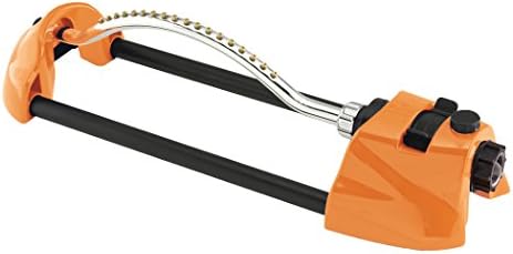 Dramm 15002 ColorStorm Premium Metal Oscillating Sprinkler with Brass Nozzle Jets, Orange