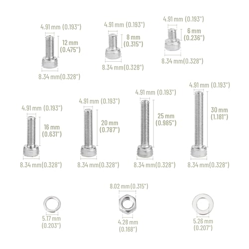 image for Mr. Pen- Nuts and Bolts Assortment Kit, 210 pcs, Stainless Steel, M5 S
