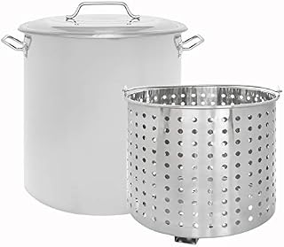 CONCORD Stainless Steel Stock Pot w/Steamer Basket. Cookware great for boiling and steaming