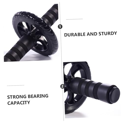 PartyKindom Ab Roller Wheel Durable Exercise Roller for Home Gym Strengthen Abdominal Muscles and Upper Body Non Slip Wheel Equipment for Men Women Black - Image 6