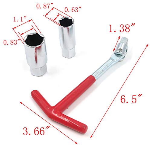 Mironey T-handle Universal Spark Plug Tool Socket Universal Joint Spark Plug Wrench 5/8