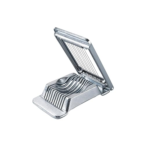 FM Professional 22290 Coupe Oeufs durs INOX, Coupe Oeuf en Tranche, Coupe-œufs, Gadget Cuisine, Gadget Cuisine Pratique, Acier Inoxydable, 13 x 8,4 x 2 cm