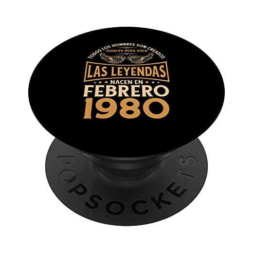 Cumpleaños Hombre Regalos Las Leyendas Febrero 1980 PopSockets PopGrip Intercambiable