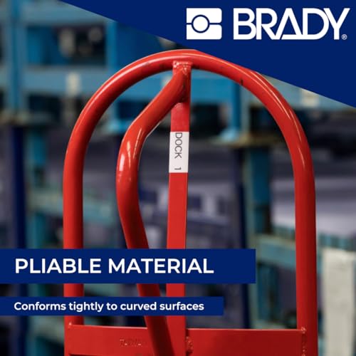Image of Brady Metallised Polyester Pre-Sized Labels for Label Printer BMP51 /BMP53 /M511-360 Self Adhesive Printer Labels - Black on Light Grey (38,10 mm (W) x 12,70 mm (H)) - M5-29-428