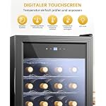 Weinkühlschrank Compressor 82 Liter 28 Flaschen Getränkekühlschrank Kleiner Weinschrank Klein mit Glastür,Vollglas-Designtür mit LED Touchpanel,Anti-UV, Wine Fridge 5-18°C – Bild 2