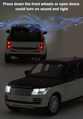 Image of Metal Pull Back Diecast Car SUV 1:24 Big Range Rover REFENDER Pull Back Car Model with Sound Light Boys Gifts Toys for Kids【Pack of 1】,multicolor
