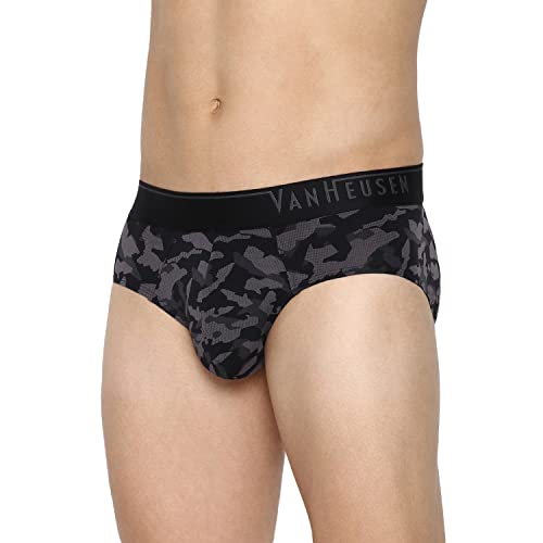 Image of Van Heusen Men Regular Fit 4 Way Stretch Body Defining Fit Allover Print Briefs - Available in Pack of 1 & 2
