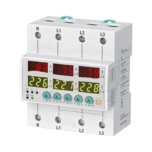 Relais de protection avec coupure de phase 63A pour sécuriser la tension triphasée 380V