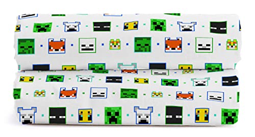 Jay Franco Minecraft Creative Fashion 100 Algodón Sábana Bajera 90 X 200 Cm Tamaño Único Juego De 2 Jay Franco Minecraft Creative Fashion 100 Algodón Sábana Bajera 90 X 200 Cm Tamaño Único Juego De 2