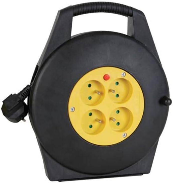 Dexlan Reel Cable with 4 Multi-Sockets and Thermal Fuse 10 m