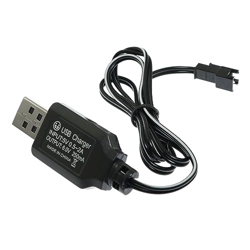Maxmoral 6V 250mA USB Charger for 6V 700mAh Ni-Cd RC Car
