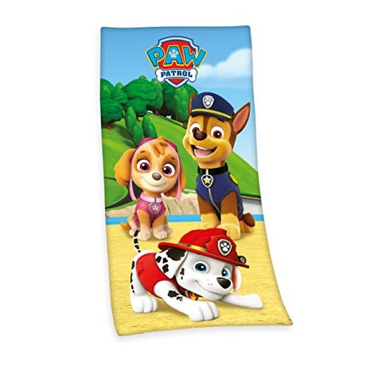 Herding Paw Patrol Toalla de baño con diseño de La Patrulla Canina, 150 x 75 cm, algodón, Multicolor