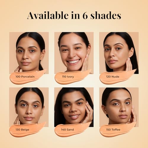 Image of Just Herbs Serum Foundation SPF 30+ | Buildable Coverage & Natural Finish | No Parabens, No Mineral Oil | For Indian Skin Tones | Lightweight & Hydrating | 30 ML (BEIGE)