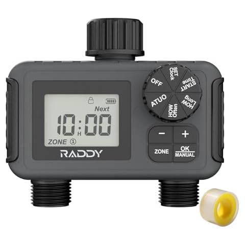 Raddy WS-5 Watering Timer with Dual Zones Cover