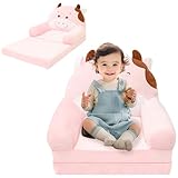 Faltbarer Kindersessel,Bequemes Kindersofa,Tragbar Kindersofa mit Tragegriff,Kinderstuhl mit Schaumstoffpolsterung, Lesesessel für Kinder von 1 bis 4 Jahren,Geschenkideen für Weihnachten,Geburtstage