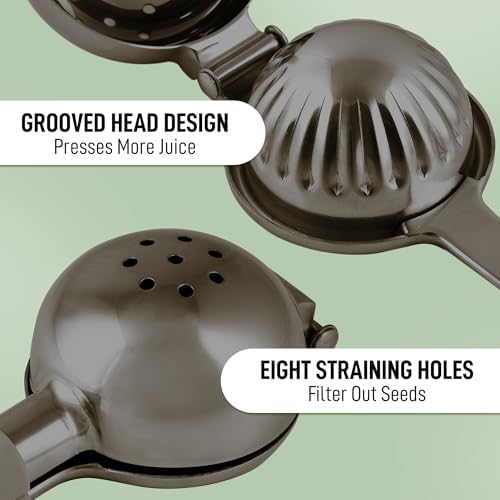 Zulay Kitchen Lemon Squeezer Stainless Steel - Premium Quality, Heavy Duty Solid Metal Squeezer Bowl - Large Manual Citrus Press Juicer and Lime Squeezer Stainless Steel thumbnail 7