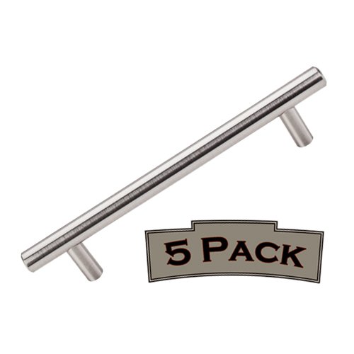 Top Knobs [5 pack] Brushed Satin Nickel Finish M430 Hopewell 7 inch Bar Pull