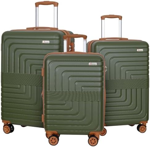 Romswi Hardside Expandable 3PCS Luggage Set with Spinner Wheels,H...