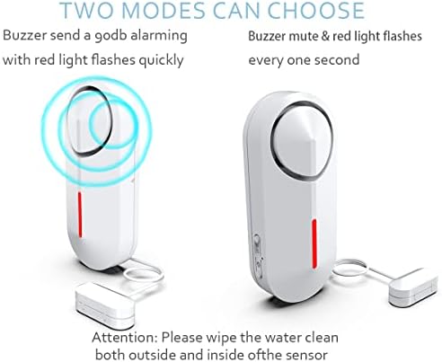 Water Alarm Water Leak Detector Water Sensor Alarm Bath Level Alarm Overflow Alarm Water Tank Alarm Overfill Flood Leakage Alerts 90 db with Cable LED for Deaf for Sink Bathroom Basement