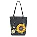 Chala Group Chala Deluxe Vegan Leather Every Day Tote Bag Purse : 13.5 x 14 inches (Sunflower), Multi