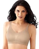 Bali Women's Microfiber Crop Top Bralette, Comfort Revolution Seamless T-Shirt Bra, 2-Pack